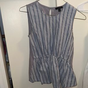 Jcrew blue and white tank